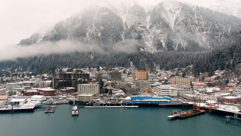 Still of Juneau, Alaska, taken from the film Majority Rules