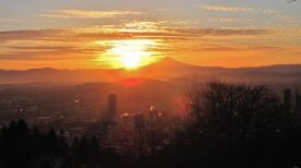 Sunrise over Mt Hood