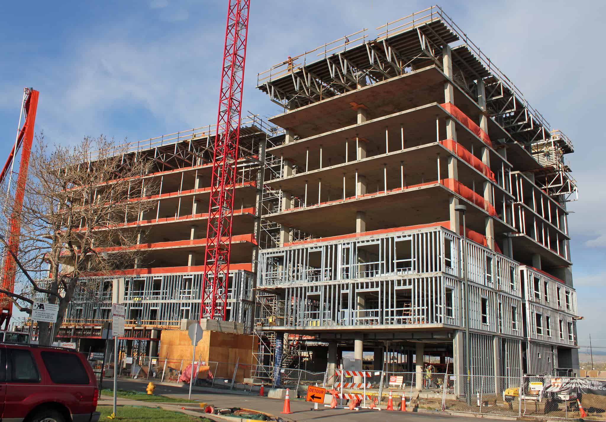 Photo of multi-unit buildings under construction