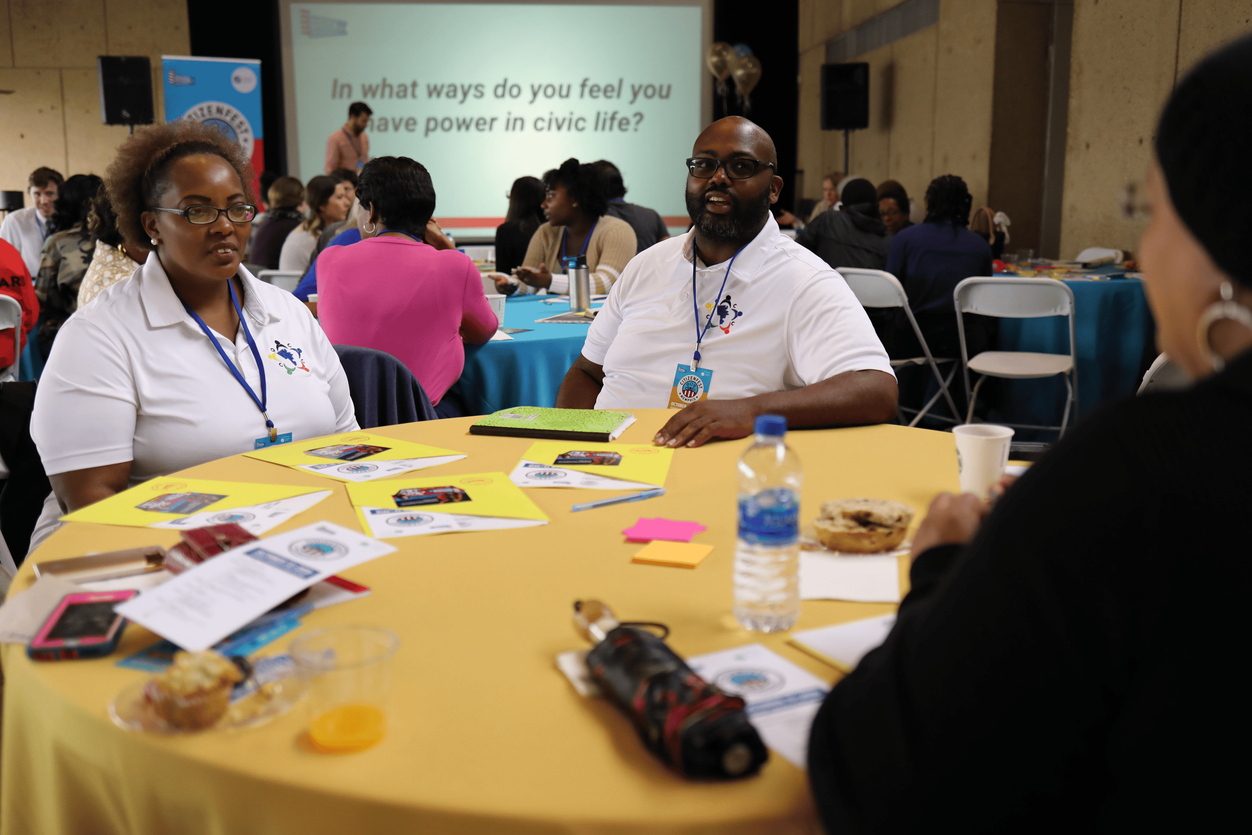 People participate in a CitizenFEST event at the Memphis Public Library. Photo courtesy of Shamichael Hallman, used with permission.